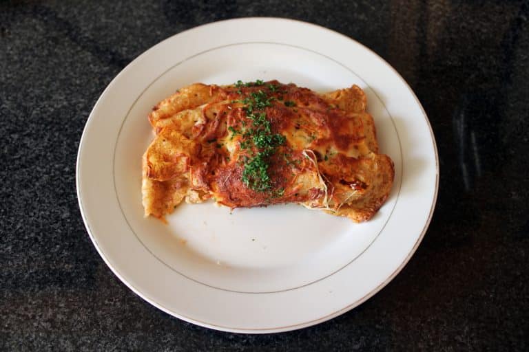 a plate of food on a table